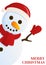 Funny Snowman wishing Merry Christmas
