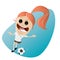 Funny soccer girl