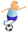 Funny soccer player