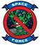 Funny Space Force Alien Cartoon Vector Illustration