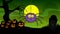 Funny Spider Cartoon Character In Halloween The Night