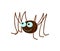 Funny spider cartoon vector illustration