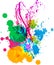 Funny splatters color background