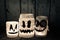 Funny and spooky halloween symbol handmade craft