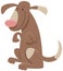 Funny spotted dog cartoon character