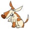 Funny spotted dog cartoon comic character