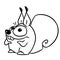 Funny squirrel parody animal illustration cartoon coloring character