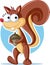 Funny Squirrel Vector Cartoon Illustration