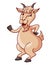 Funny Standing Goat Color Illustration Design