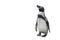 Funny standing penguin full length isolated on white