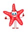 Funny Starfish with eyes - Summer Things Collection. Cartoon funny characters
