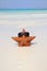 Funny starfish with sunglasses