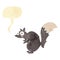 funny startled squirrel cartoon with speech bubble