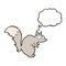 funny startled squirrel cartoon with thought bubble