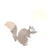 funny startled squirrel cartoon with thought bubble