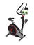 Funny stationary bicycle on white background, fitness collection