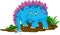 Funny stegosaurus cartoon for you design