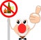 Funny stick figure advertises alcohol ban