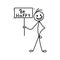 Funny Stick figure hand drawn style for print