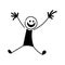 Funny Stick figure hand drawn style for print