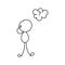 Funny Stickman hand drawn style for print