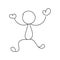 Funny Stickman hand drawn style for print