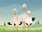 Funny storks family