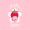 Funny Strawberry Milk illustration