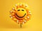 Funny sunflower emoticon