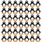 Funny and sweet penguin set vector