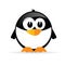 Funny and sweet penguin vector