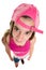 Funny teenage girl wearing a baseball cap