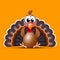 Funny Thanksgiving turkey - cartoon illustration