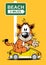 Funny Tiger Cartoon Car Driving