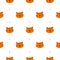 Funny Tigers. Abstract seamless pattern background