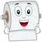 Funny Toilet Paper Smiling Character