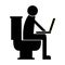 Funny toilet symbol icon