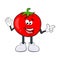 Funny tomato character cartoon design isolated on white background