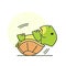 Funny Tortoise Turtle Upside Down Exotic Reptile Cartoon