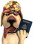 Funny Tourist Travel Passport Dog