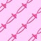 Funny trick seamless pattern with doodle diagonal pink circus ring elements. Pastel background