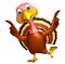 funny Turkey cartoon character