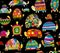 Funny turtles collection, seamless pattern for your design