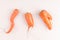 Funny ugly vegetables carrots, concept of zero waste production in food industry