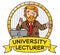 Funny university lecturer. Emblem