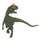 Funny vector flat dinosaur in cartoon style