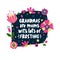 Funny vector lettering quote about grandmother