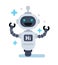 Funny vector robot in flat