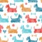 Funny vector Scottish Terriers seamless pattern