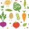 Funny vegetable characters pattern